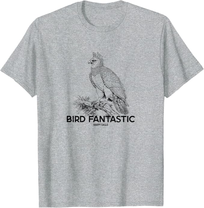 Retro Harpy Eagle Illustration Bird Logo Design 10 Colors by Bird Fantastic | Birding Graphic Tee