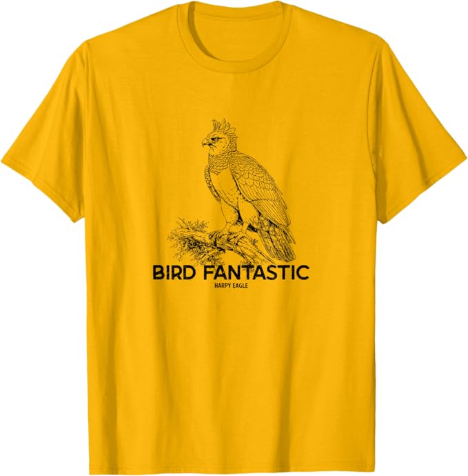 Retro Harpy Eagle Illustration Bird Logo Design 10 Colors by Bird Fantastic | Birding Graphic Tee