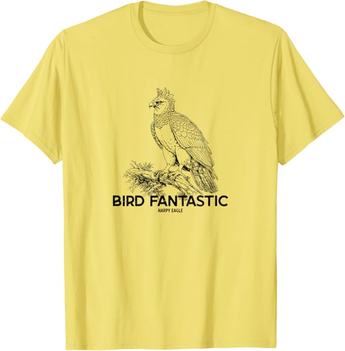 Retro Harpy Eagle Illustration Bird Logo Design 10 Colors by Bird Fantastic | Birding Graphic Tee