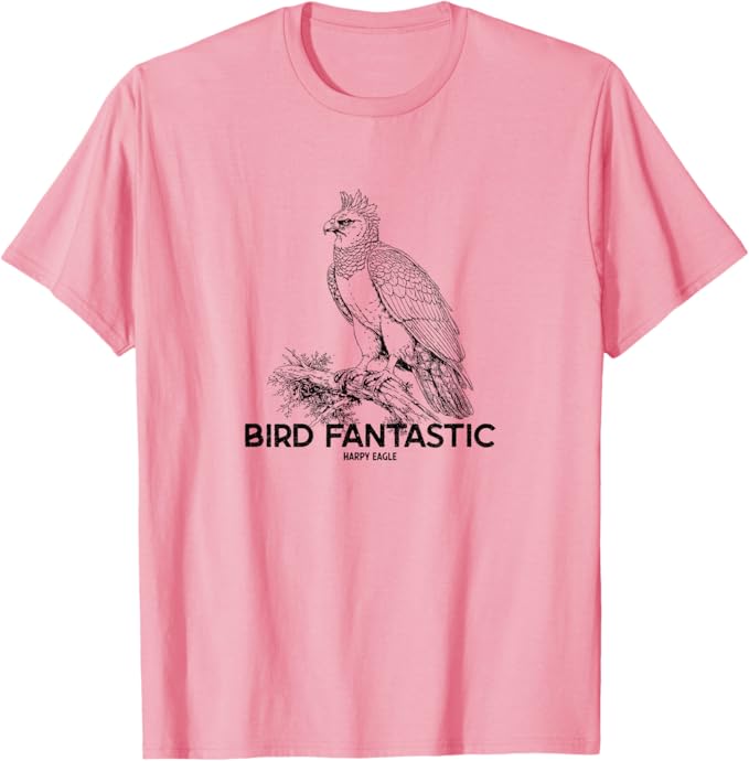 Retro Harpy Eagle Illustration Bird Logo Design 10 Colors by Bird Fantastic | Birding Graphic Tee