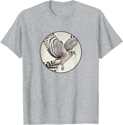 Hen Harrier T-Shirt Retro Design by Bird.fan | Men's Birding Graphic Tee