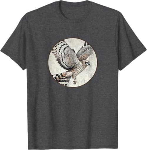 Hen Harrier T-Shirt Retro Design by Bird.fan | Men's Birding Graphic Tee
