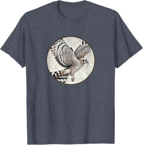 Hen Harrier T-Shirt Retro Design by Bird.fan | Men's Birding Graphic Tee