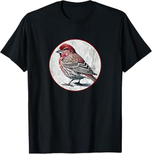House Finch T-Shirt Retro Design by Bird.fan