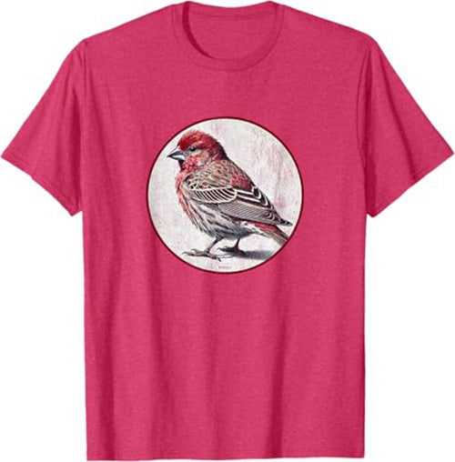 House Finch T-Shirt Retro Design by Bird.fan
