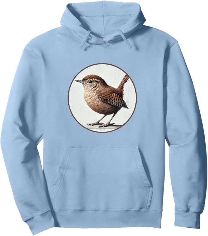 Retro House Wren Hoodie – Vintage Bird Design Sweatshirt