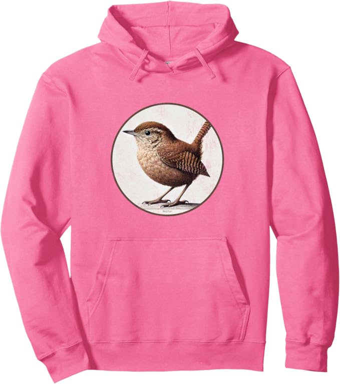Retro House Wren Hoodie – Vintage Bird Design Sweatshirt