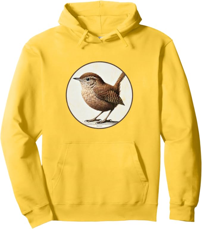 Retro House Wren Hoodie – Vintage Bird Design Sweatshirt