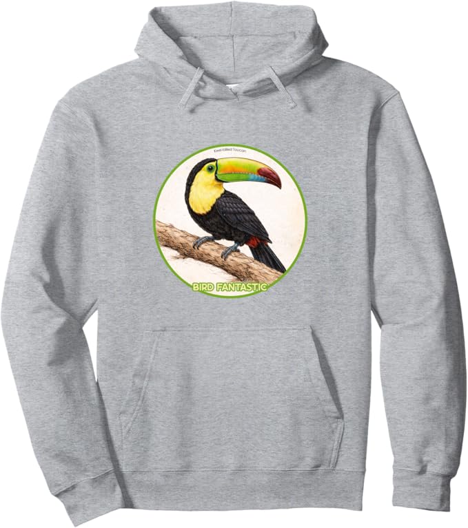 Retro Keel-Billed Toucan Hoodie – Vintage Bird Design Sweatshirt