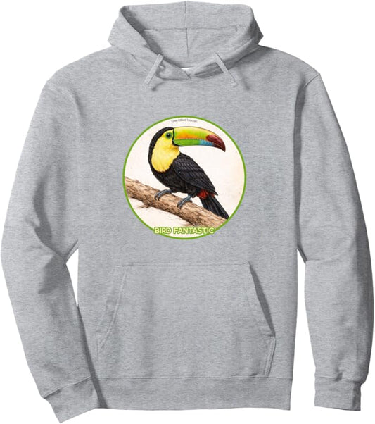 Retro Keel-Billed Toucan Hoodie – Vintage Bird Design Sweatshirt