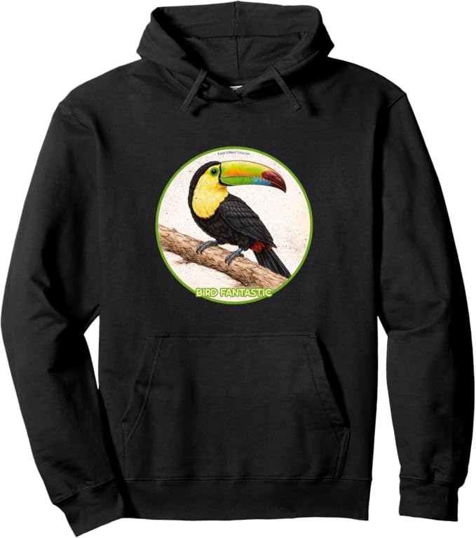 Retro Keel-Billed Toucan Hoodie – Vintage Bird Design Sweatshirt