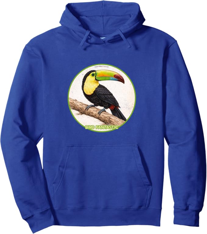 Retro Keel-Billed Toucan Hoodie – Vintage Bird Design Sweatshirt