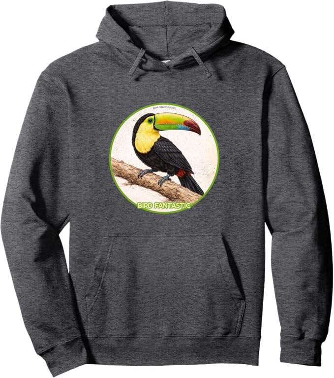 Retro Keel-Billed Toucan Hoodie – Vintage Bird Design Sweatshirt