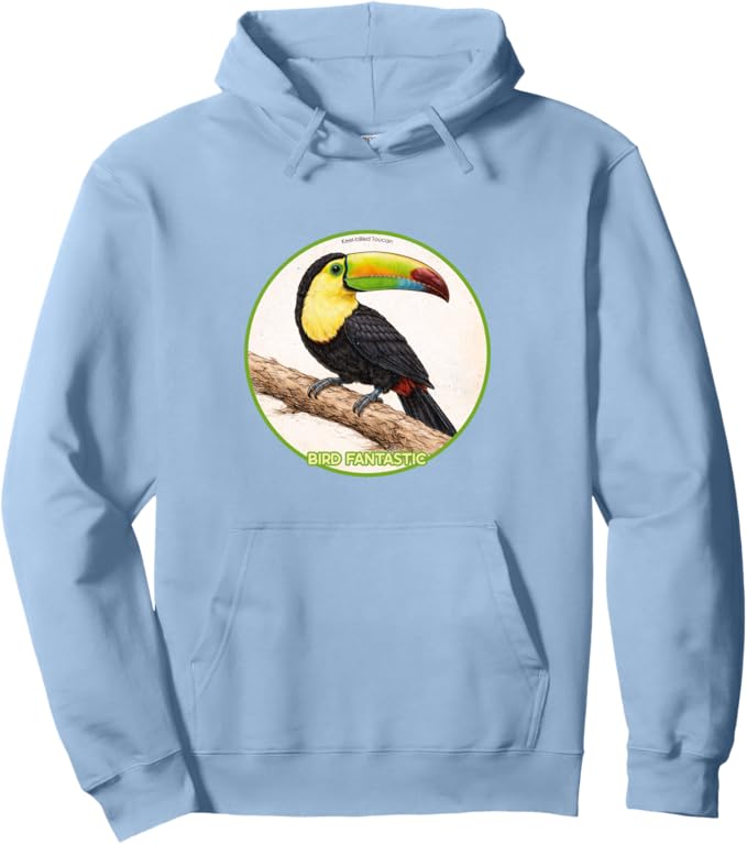 Retro Keel-Billed Toucan Hoodie – Vintage Bird Design Sweatshirt