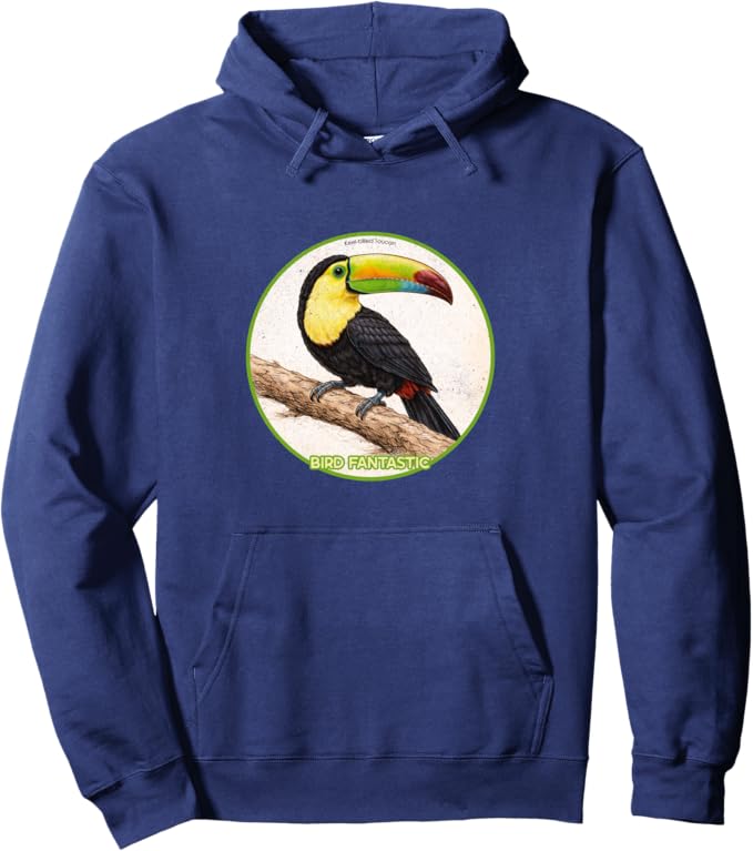 Retro Keel-Billed Toucan Hoodie – Vintage Bird Design Sweatshirt