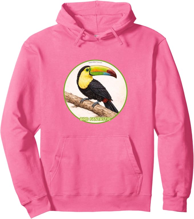 Retro Keel-Billed Toucan Hoodie – Vintage Bird Design Sweatshirt