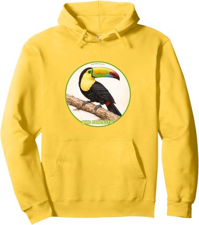 Retro Keel-Billed Toucan Hoodie – Vintage Bird Design Sweatshirt