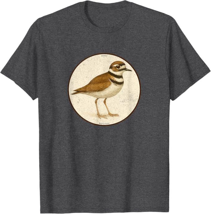 Killdeer Bird T-Shirt Retro Design by Bird.fan | Birding Graphic Tee