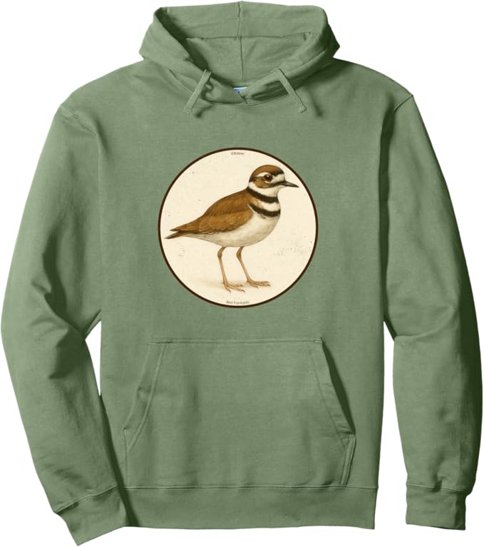 Retro Killdeer Hoodie – Vintage Bird Design Sweatshirt