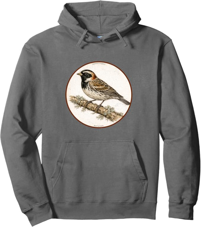 Retro Lapland Longspur Hoodie – Vintage Bird Design Sweatshirt