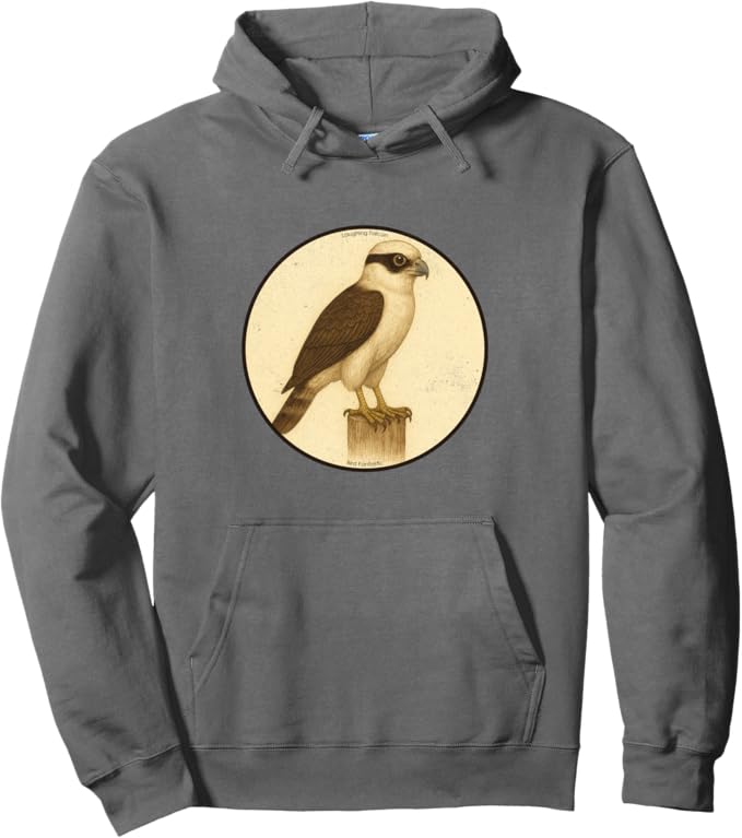 Retro Laughing Falcon Hoodie – Vintage Bird Design Sweatshirt