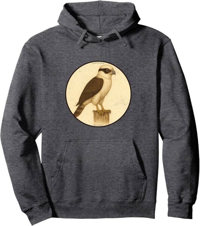 Retro Laughing Falcon Hoodie – Vintage Bird Design Sweatshirt