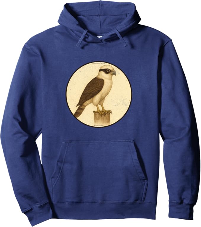 Retro Laughing Falcon Hoodie – Vintage Bird Design Sweatshirt
