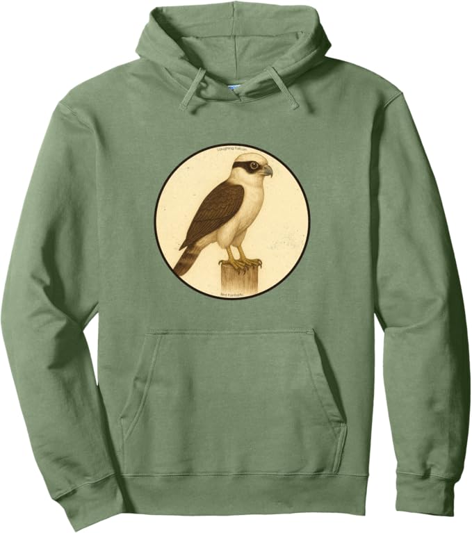 Retro Laughing Falcon Hoodie – Vintage Bird Design Sweatshirt