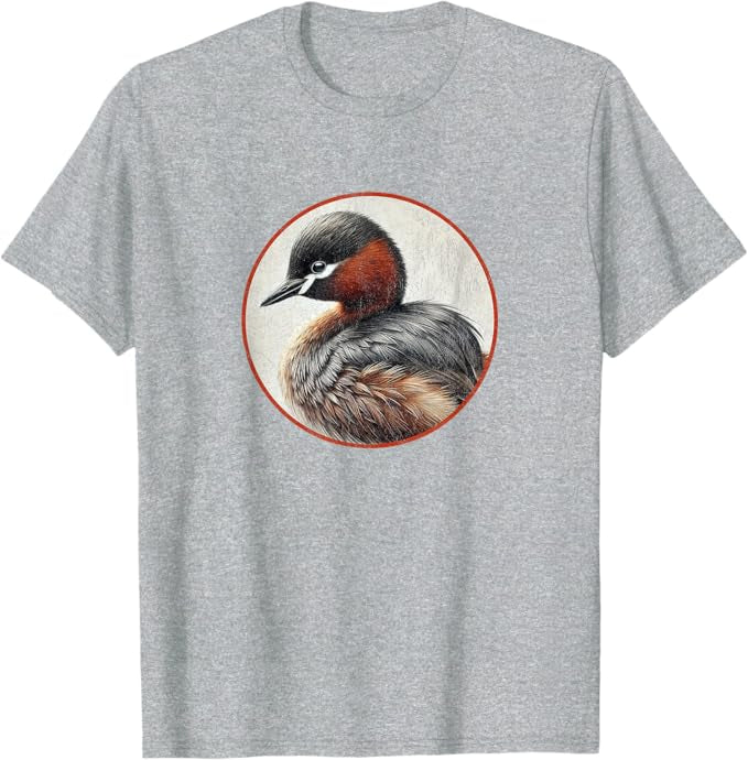Little Grebe T-Shirt Retro Design by Bird.fan | Men's Birding Graphic Tee