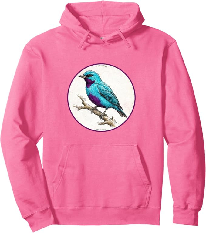 Retro Lovely Cotinga Hoodie – Vintage Bird Design Sweatshirt