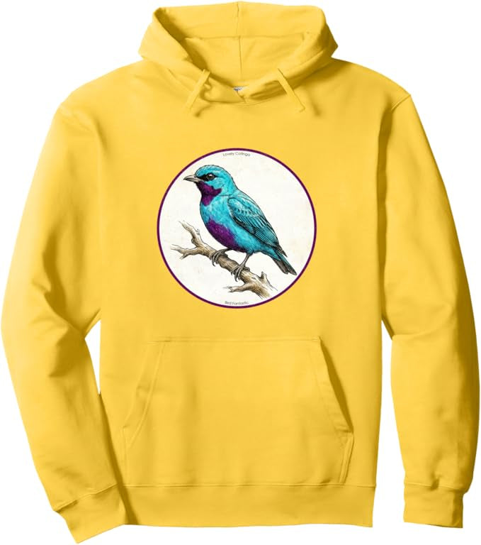 Retro Lovely Cotinga Hoodie – Vintage Bird Design Sweatshirt