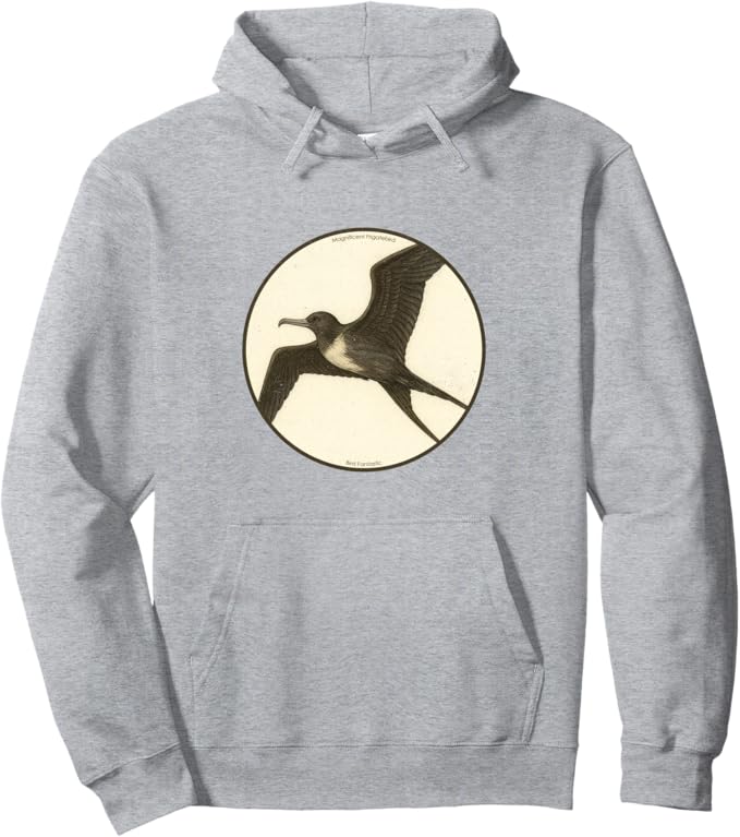 Retro Magnificent Frigatebird Hoodie – Vintage Bird Design Sweatshirt