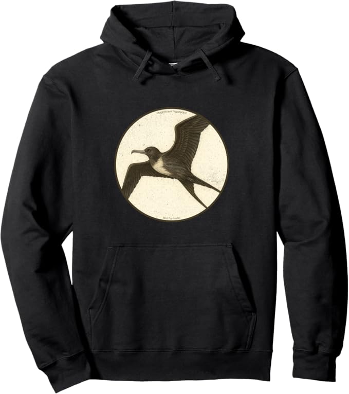 Retro Magnificent Frigatebird Hoodie – Vintage Bird Design Sweatshirt