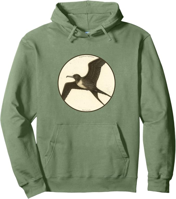 Retro Magnificent Frigatebird Hoodie – Vintage Bird Design Sweatshirt