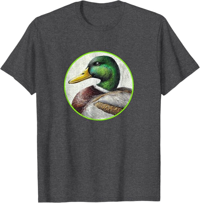 Mallard Duck T-Shirt Retro Design by Bird.fan | Men's Birding Graphic Tee