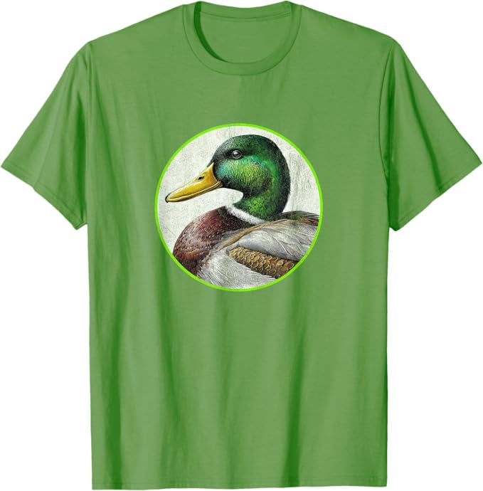Mallard Duck T-Shirt Retro Design by Bird.fan | Men's Birding Graphic Tee
