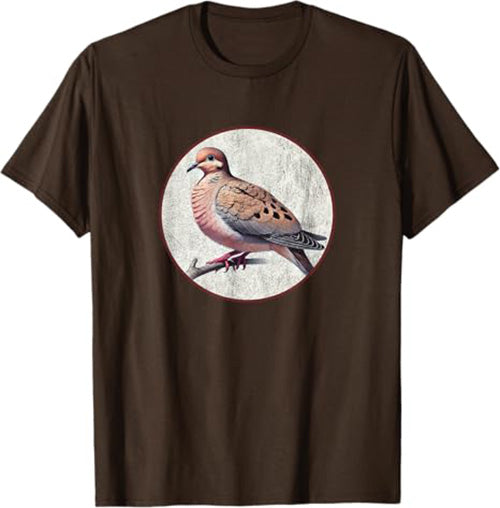 Mourning Dove T-Shirt Retro Design by Bird.fan | Men's Birding Graphic Tee