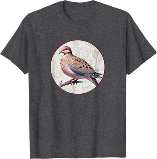 Mourning Dove T-Shirt Retro Design by Bird.fan | Men's Birding Graphic Tee