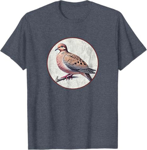 Mourning Dove T-Shirt Retro Design by Bird.fan | Men's Birding Graphic Tee