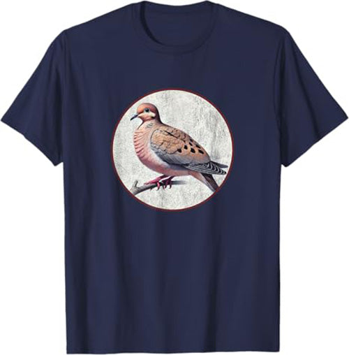 Mourning Dove T-Shirt Retro Design by Bird.fan | Men's Birding Graphic Tee