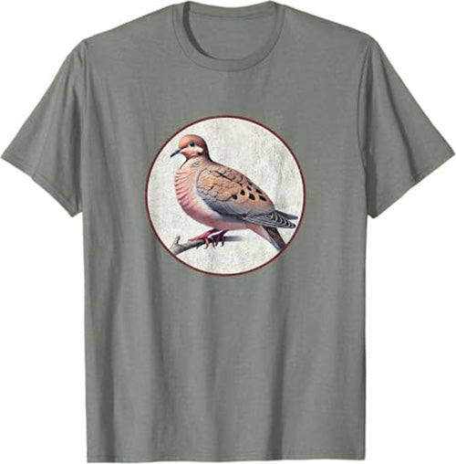 Mourning Dove T-Shirt Retro Design by Bird.fan | Men's Birding Graphic Tee