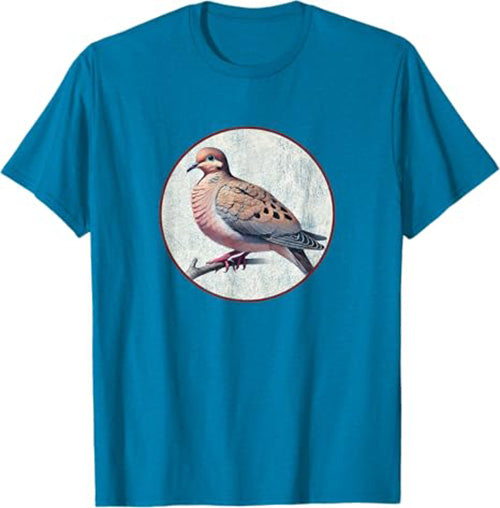 Mourning Dove T-Shirt Retro Design by Bird.fan | Men's Birding Graphic Tee