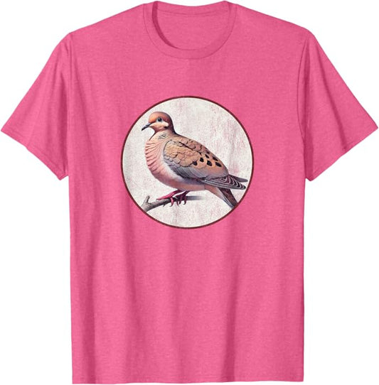 Mourning Dove T-Shirt Retro Design by Bird.fan | Men's Birding Graphic Tee