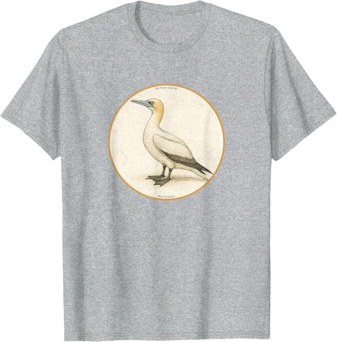 Northern Gannet T-Shirt Retro Design by Bird Fan | Birding Graphic Tee