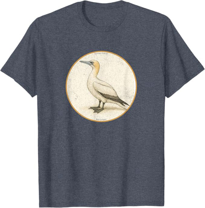 Northern Gannet T-Shirt Retro Design by Bird Fan | Birding Graphic Tee