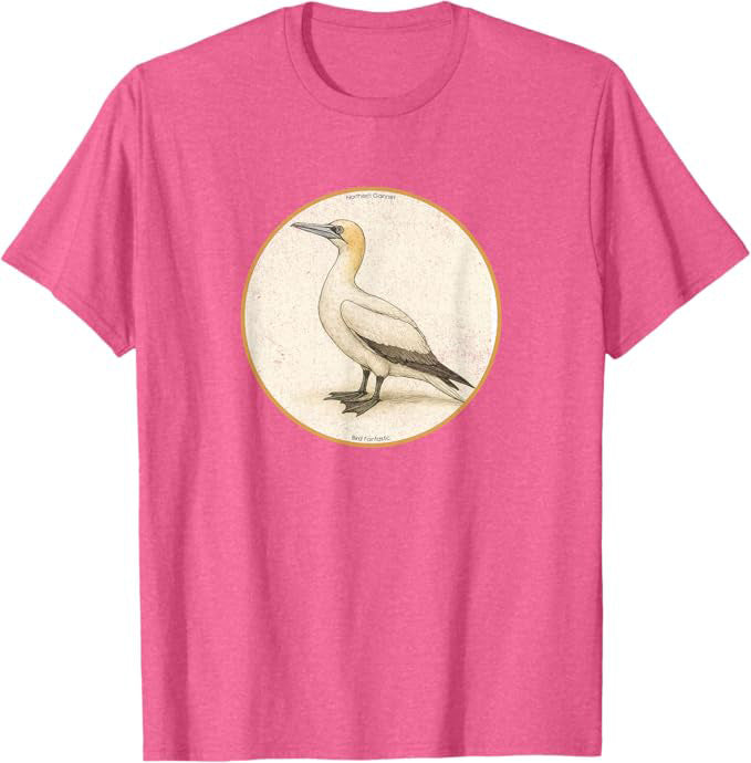 Northern Gannet T-Shirt Retro Design by Bird Fan | Birding Graphic Tee