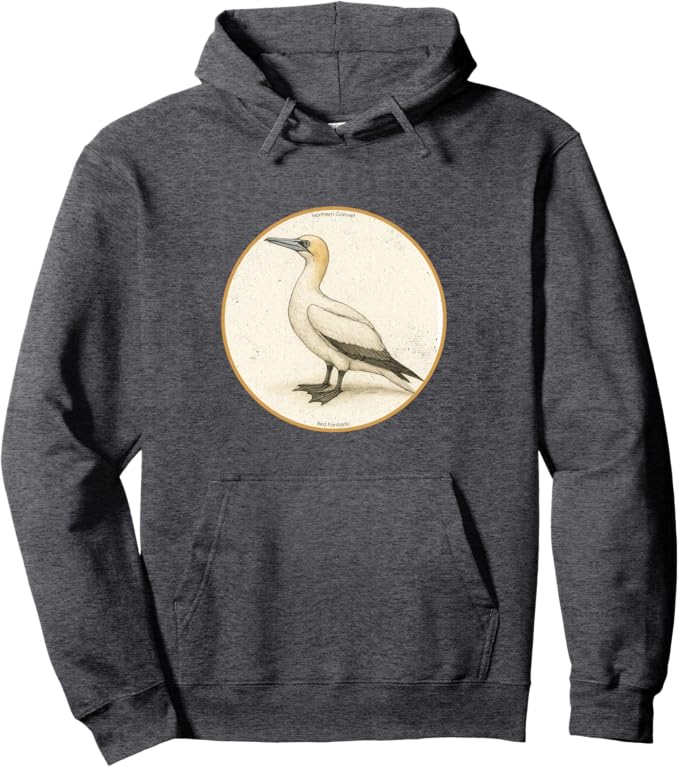 Retro Northern Gannet Hoodie – Vintage Bird Design Sweatshirt
