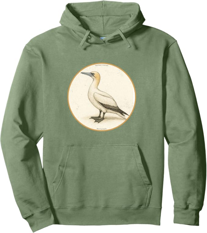 Retro Northern Gannet Hoodie – Vintage Bird Design Sweatshirt
