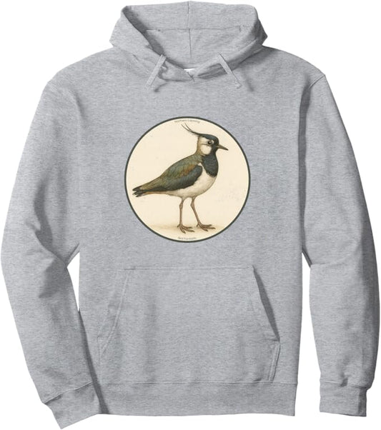 Retro Northern Lapwing Hoodie – Vintage Bird Design Sweatshirt
