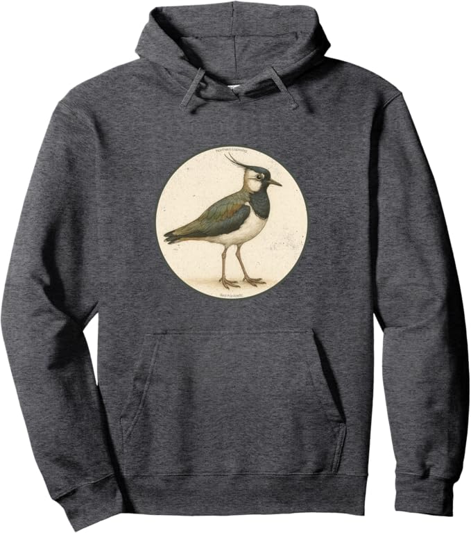 Retro Northern Lapwing Hoodie – Vintage Bird Design Sweatshirt